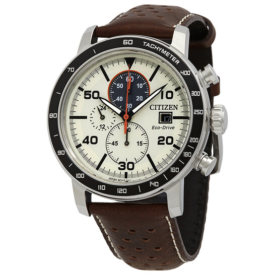 Relógio Citizen Brycen Cronógrafo Marrom Claro Masculino CA0649-06X