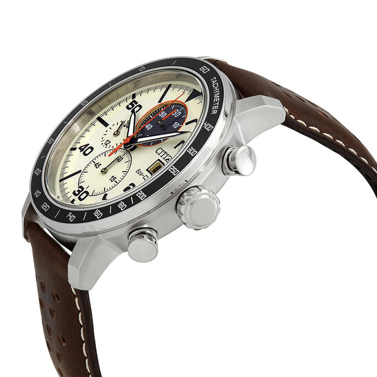Relógio Citizen Brycen Cronógrafo Marrom Claro Masculino CA0649-06X