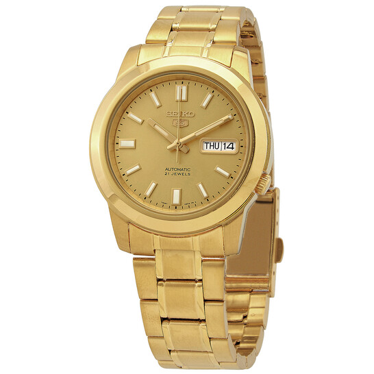 Relógio Seiko 5 Automático Dourado Masculino SNKK20K1