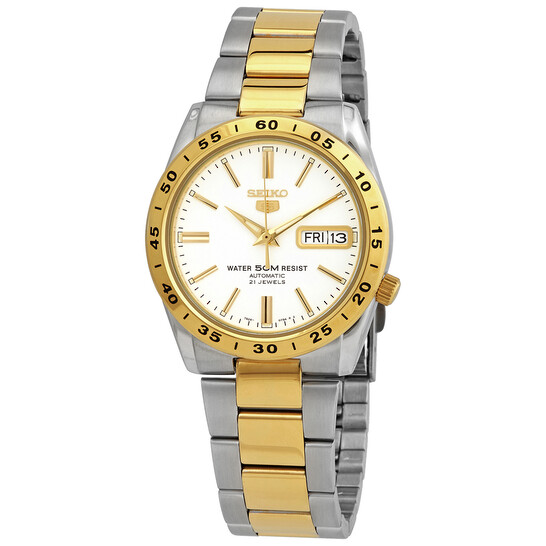 Relógio Seiko Automático Branco Bicolor Feminino SNKE04