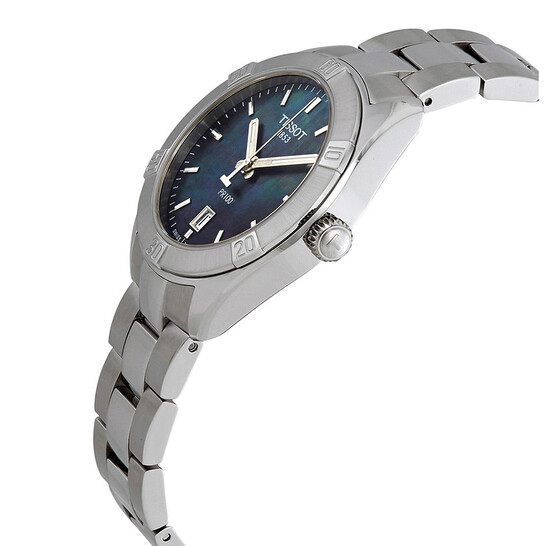 Relógio Tissot PR 100 Sport Chic Madrepérola Preta Feminino T101.910.11.121.00