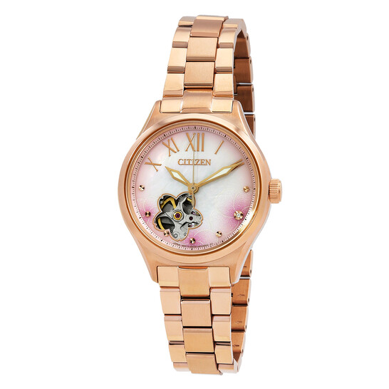 Relógio Citizen Automático Crystal Branco Feminino PC1017-70Y