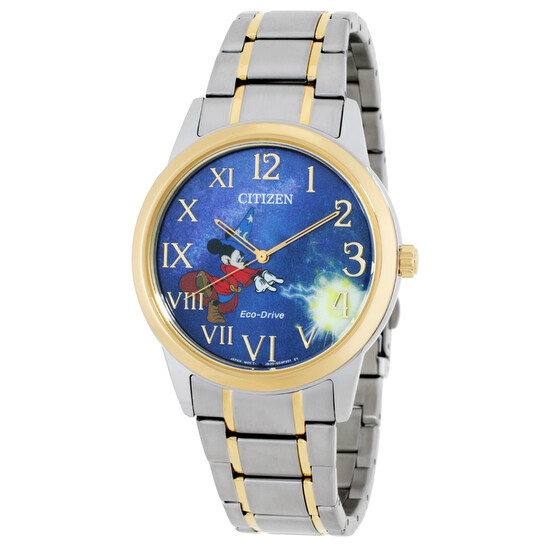 Relógio Citizen Sorcerer's Apprentice Mickey Eco-Drive Azul FE7064-71W