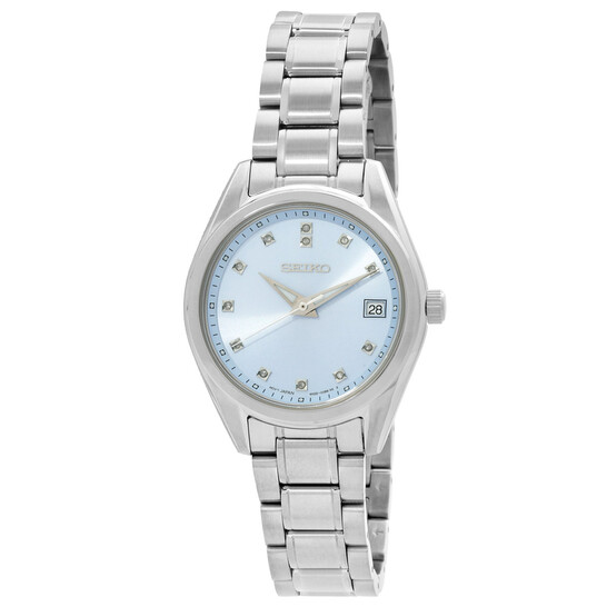 Relógio Seiko Diamante Quartzo Azul Feminino SUR581P1