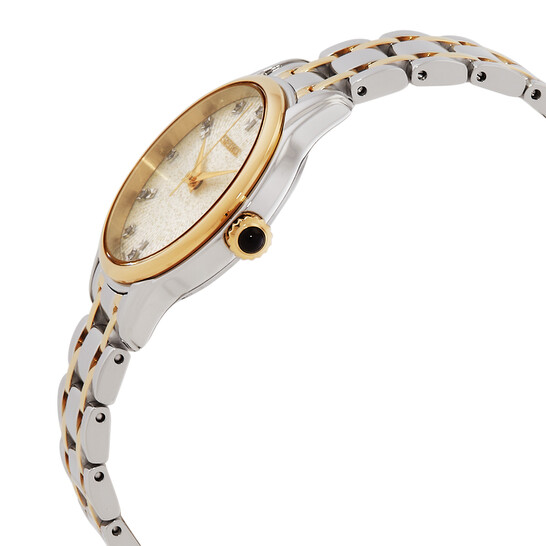 Relógio Seiko Discover More Quartzo Diamante Prata Bicolor Feminino SRZ550P1