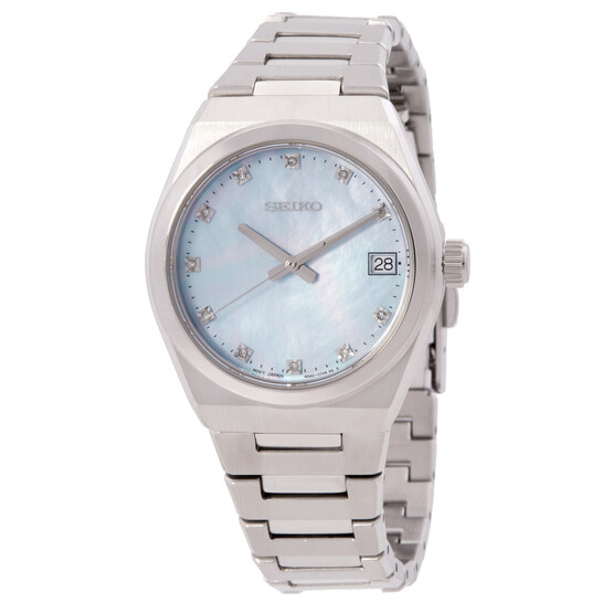 Relógio Seiko Quartzo Madrepérola Azul Feminino SUR603P1