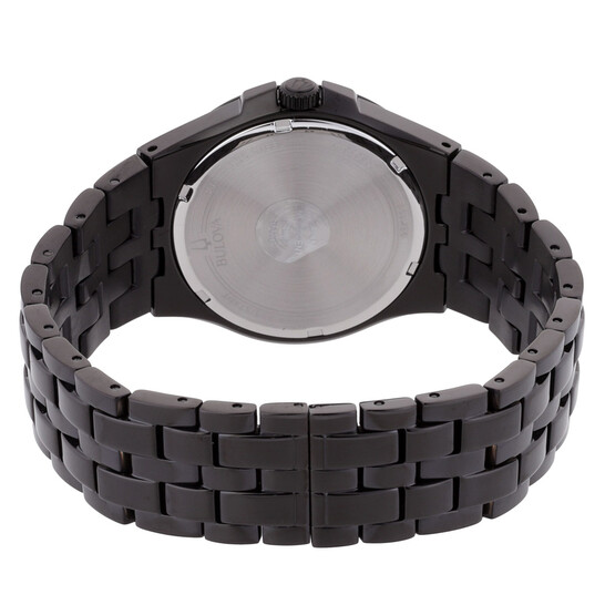 Kit Relógio Bulova Quartzo Crystal Preto Masculino com Dog Tag 98K101