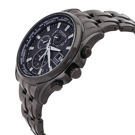 Relógio Citizen Perpétuo Alarme Cronógrafo Quartzo Preto Masculino AT9127-80E