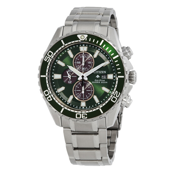 Relógio Citizen Promaster Dive Cronógrafo Eco-Drive Verde Masculino CA0820-50X