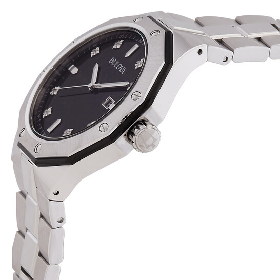 Relógio Bulova Marine Star Diamante Aço Masculino 98D103