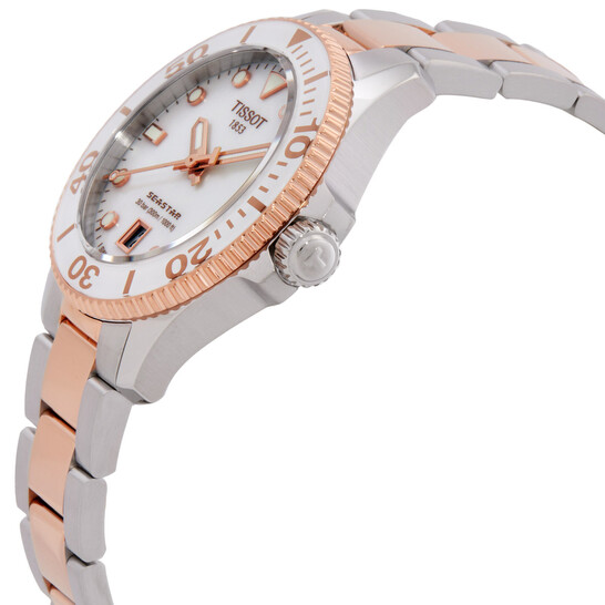 Relógio Tissot Seastar Quartzo Madrepérola Branco T1202102211100