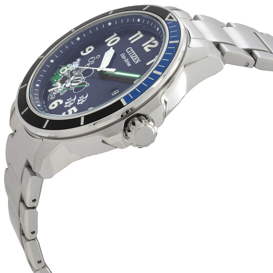 Relógio Citizen Mickey Water Sport Eco-Drive Azul Masculino AW1529-81W