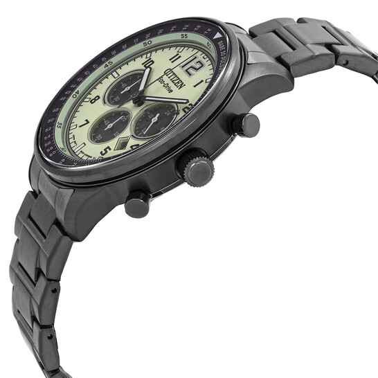 Relógio Citizen Cronógrafo Eco-Drive Verde Masculino CA4507-84X