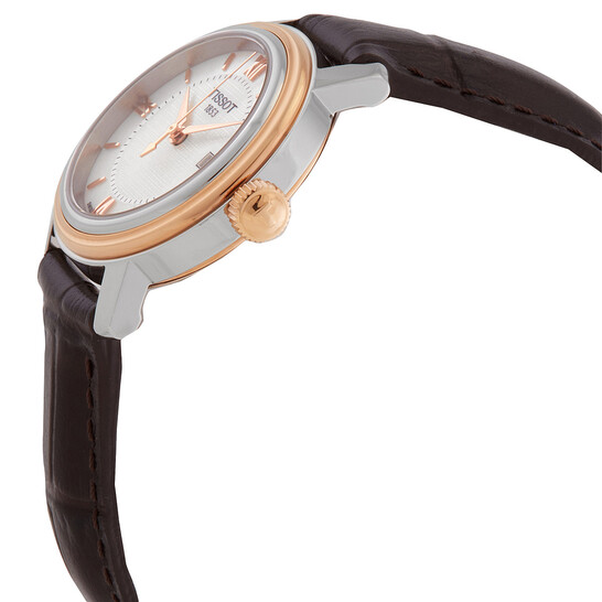 Relógio Tissot Bridgeport Quartzo Madrepérola Couro Marrom Feminino T097.010.26.118.00