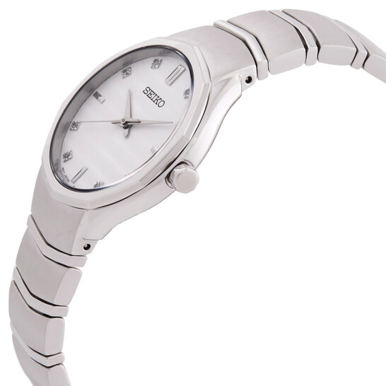Relógio Seiko Classic Quartzo Crystal Branco Feminino SUR615P1