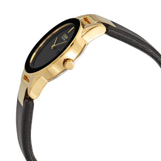 Relógio Citizen Eco-Drive Preto Couro Feminino GA1052-04E