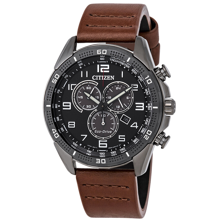 AR Eco-Drive Chronograph Black Dial 's