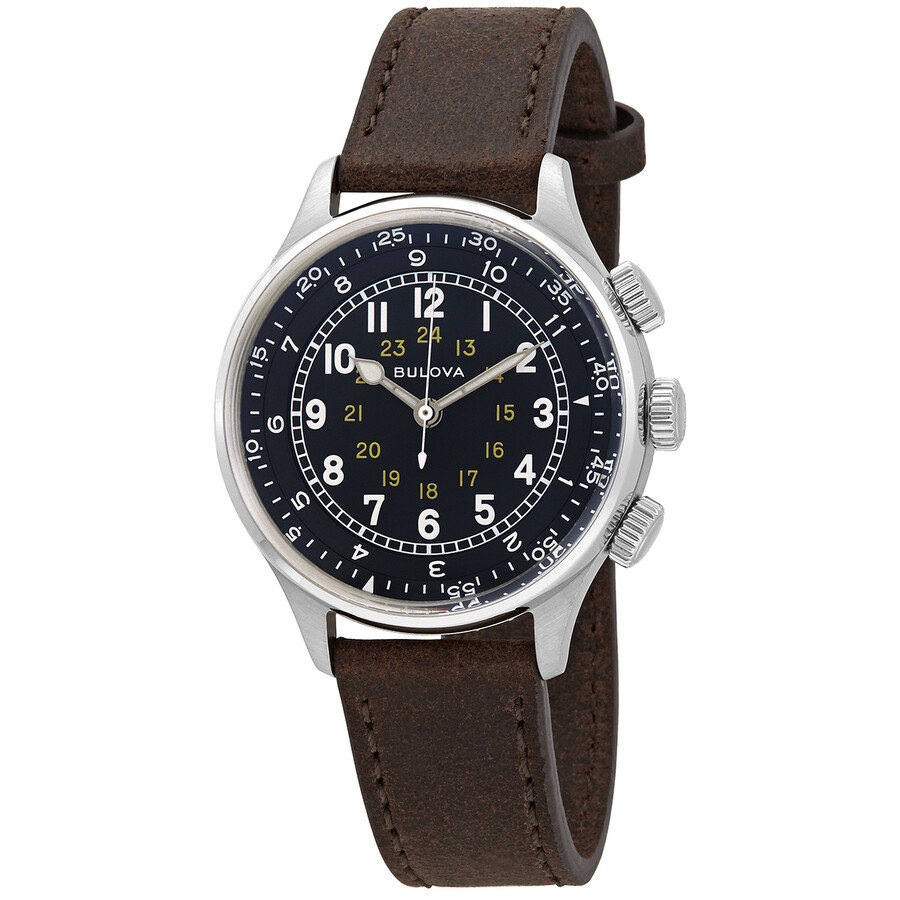 A-15 Pilot Automatic Black Dial Brown Leather 's